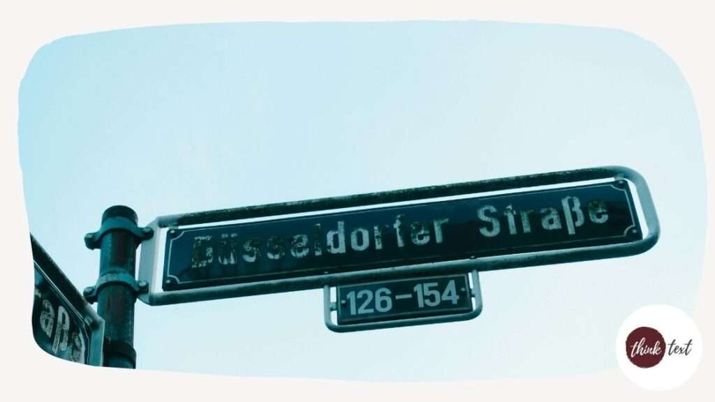 Local SEO - Straßenschild Düsseldorfer Straße