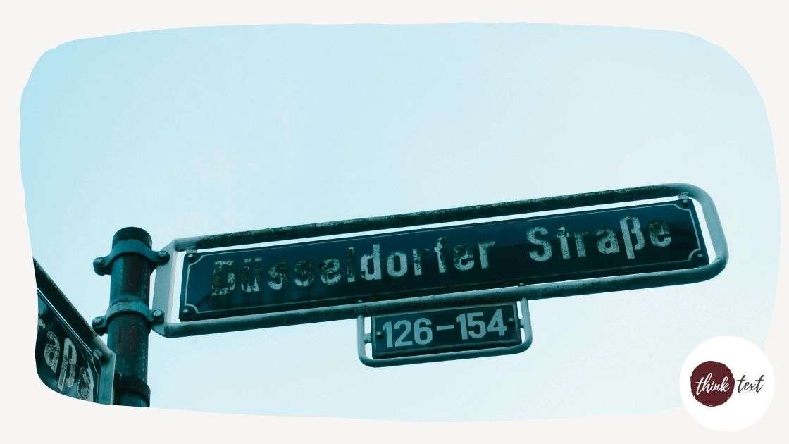 Local SEO - Straßenschild Düsseldorfer Straße